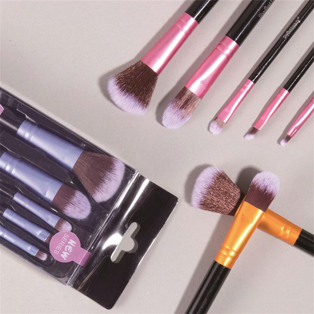 5PCS Makeup Brush Set Halloween Christmas Gift Smash Flour Rouge Brush Face Powder Blusher Brush, Eye Shadow Brush Makeup Tools
