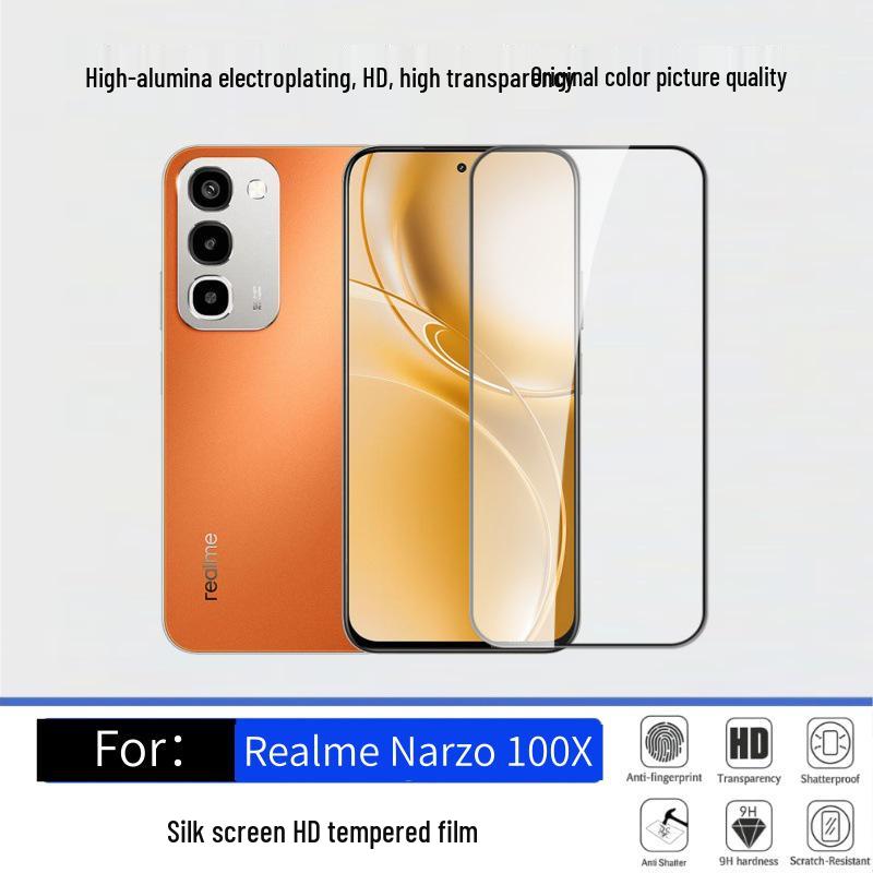 Матовая закаленная пленка Realme Narzo 100X HD Anti-Peep с высокой светопропускаемостью и прозрачной защитой линзы