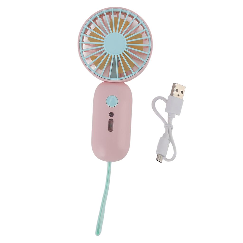 Handheld Fan 3 Speed Modes USB Charging Mute Mini Portable Easy Control Mini Portable Fan for Home