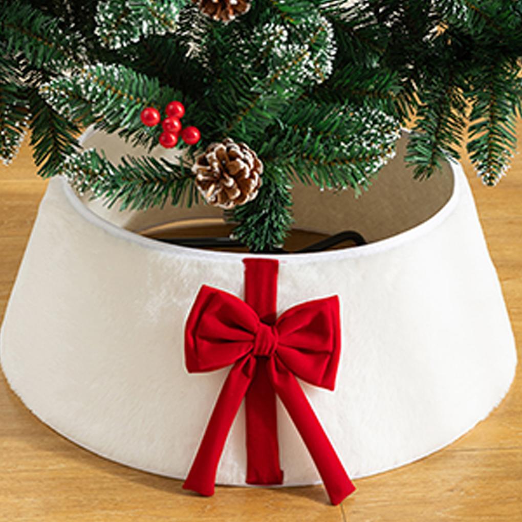 2025 NewThick Durable Fabric Tree Skirt Collar Sturdy And Stylish Base For Tree Saving Space Plush Christmas Tree Collar 56*20cm