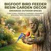 Funny Bird Feeder Resin Garden Decor Outdoor Yard Ornament Spacious Feeding Tray Durable Feeding Tray