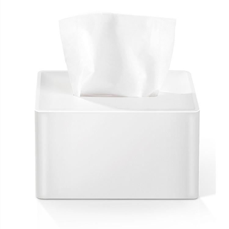 1PC Simple Solid Color Tissue Box Living Room Tissue Box Storage Box Plastic Bottom Cap Tissue Box