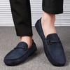 Fashion Trendy Fashion Outdoor Lazy Loafers Leather Men's Walking Shoes 2025 Summer New Driving Flat Casual Style Men's Business Shoes