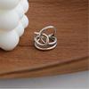 Fashion Personality Geometric Double Cross 925 Sterling Silver Jewelry Creative Woven Winding Opening Rings TYB395