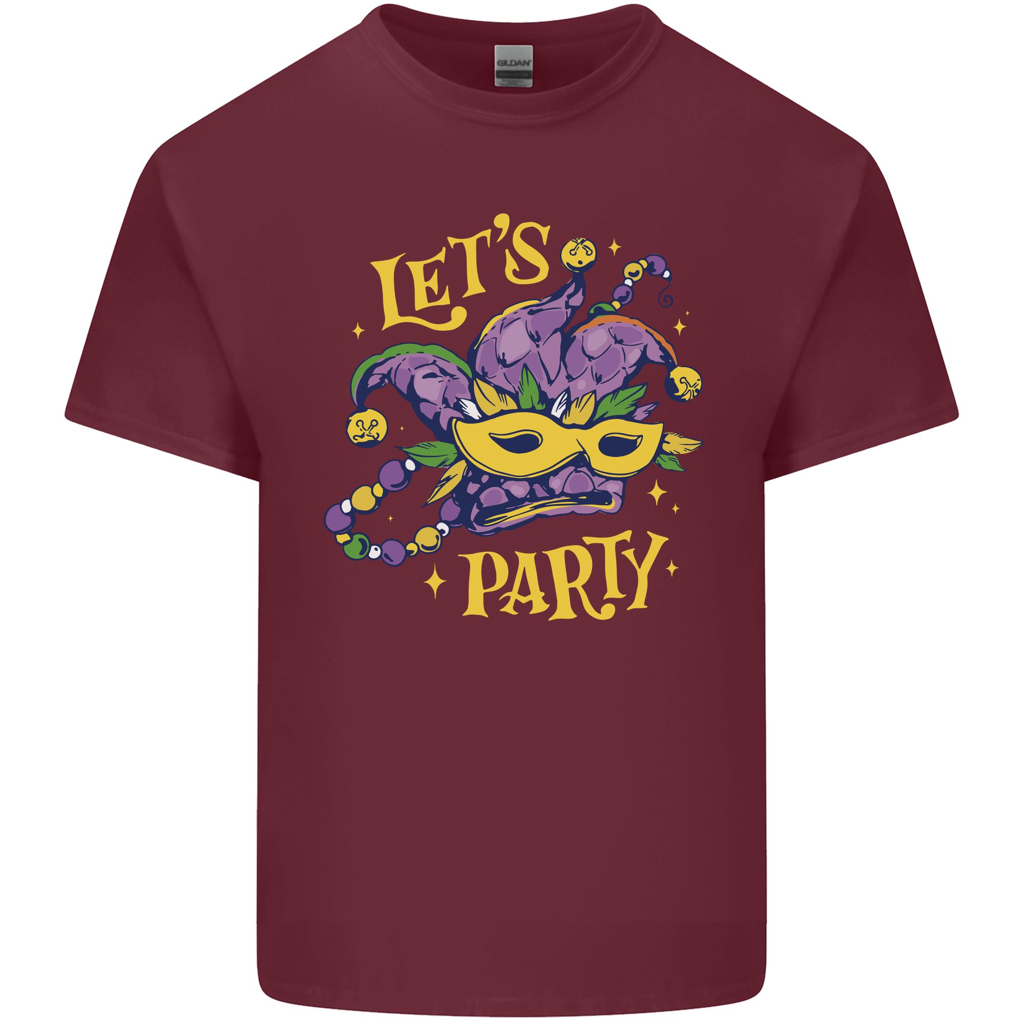 Mardi Gras Lets Party Unisexs Light Cotton TShirt S