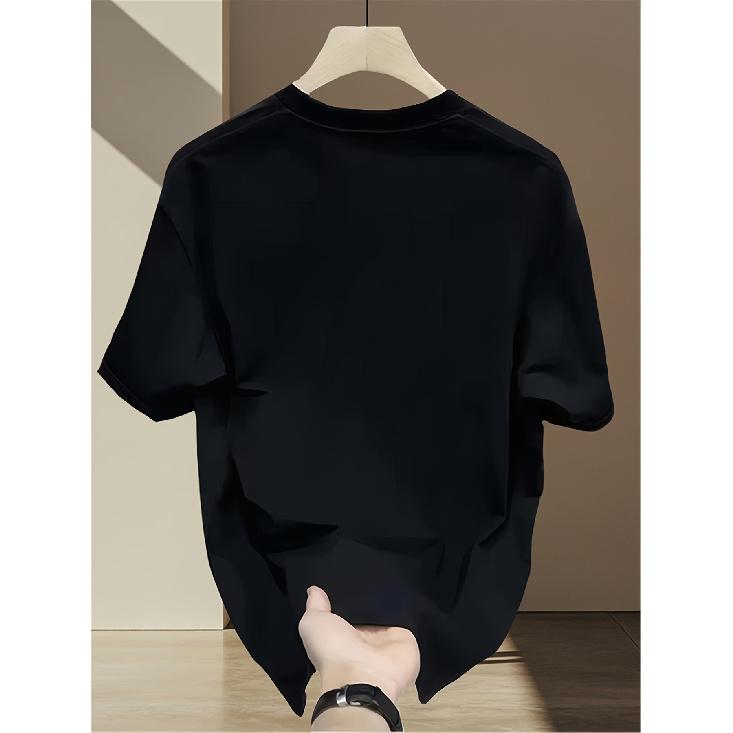 Plus Size Men'S Heavyweight 100 Cotton Graphic Tees- Japanese And Korean Style Summer Short Sleeve Round Neck Tops, PLUS SIZE