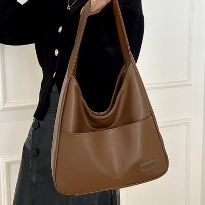Hochwertige weiche PU-Damen-Tragetaschen mit großer Kapazität, Vintage-Einzel-Schultertaschen, Frühling, neuer Pendler-Handtaschen-Trend