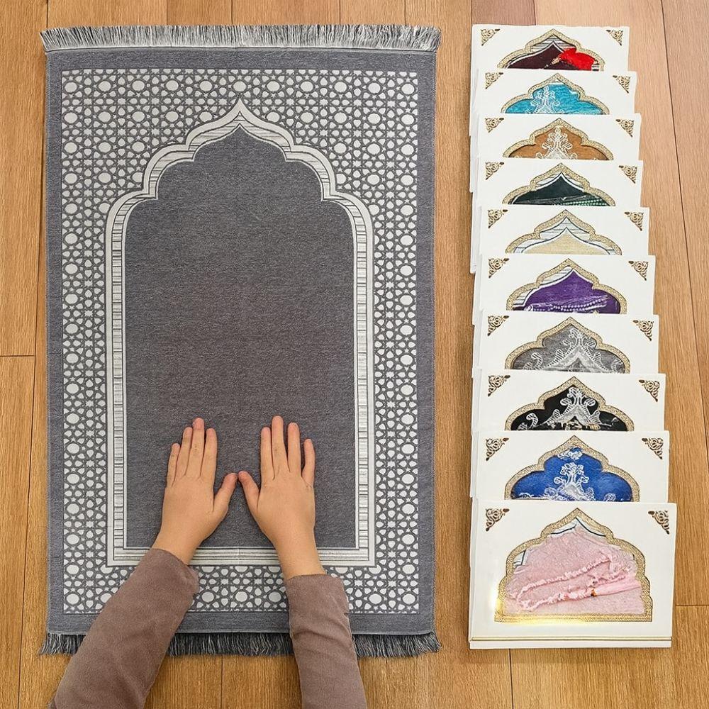 Non-slip Prayer Mat Set 70x110cm Janamaz Sajadah Islamic Gifts Islamic Prayer Mat Middle East