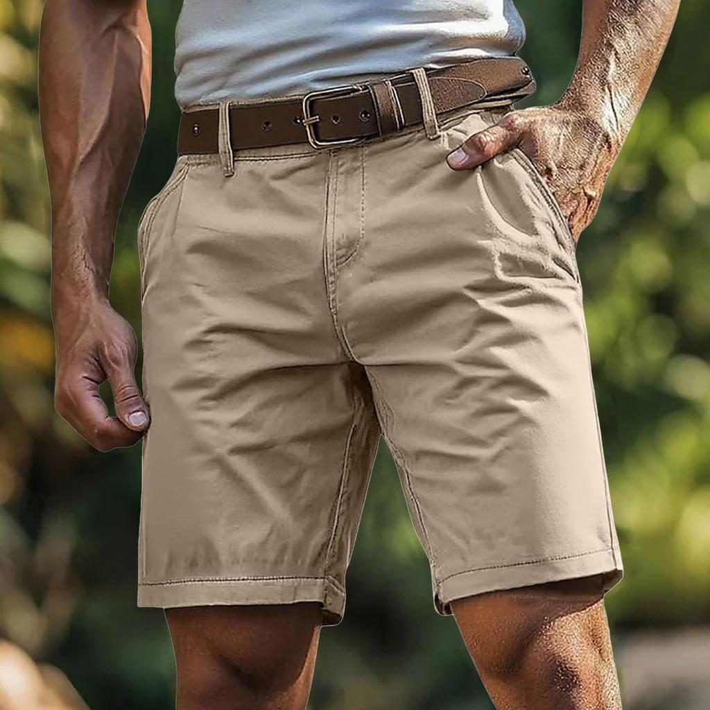 Men's Workwear Cargo Shorts with Multiple Pockets Durable Construction Lightweight Breathable Fabric Relaxed Fit Casual Outdoor Shorts
