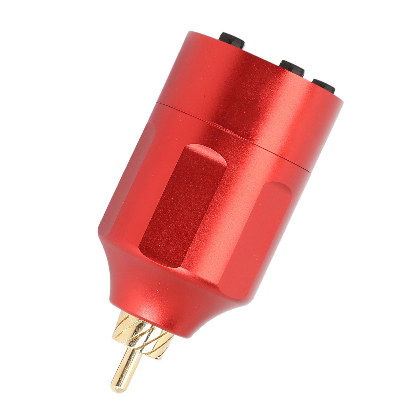 

Беспроводной блок питания для татуировки 1300 мАч, перезаряжаемый разъем RCA, аккумулятор для татуировки, серебристый красный