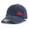 1pc Lobster Print Washed Baseball Cap for Adults,  Minimalist Retro Style Casual Soft Adjustable Dad Hat, Perfect As Gift