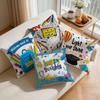 Back To School Season Campus Theme Cushions Pillowcase Polyester Cushion Cover Throw Pillow Pillowcover Home Car Sofa Decor