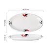 Zhishi Ceramic Rooster Deep Fish Steaming Plate