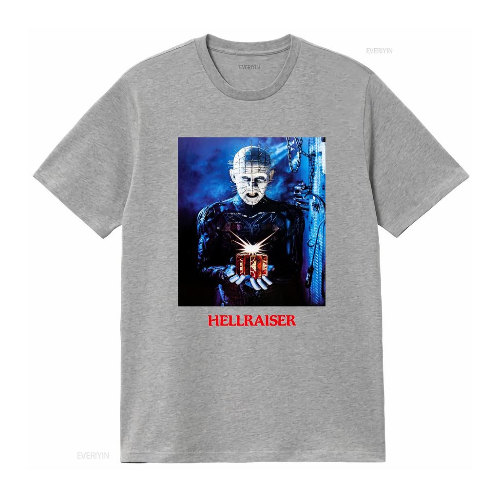 Hellraiser Pinhead T Shirt horror movie vintage Washed homme Stretched streetwear Soft Comfortable Unisex designer clothes