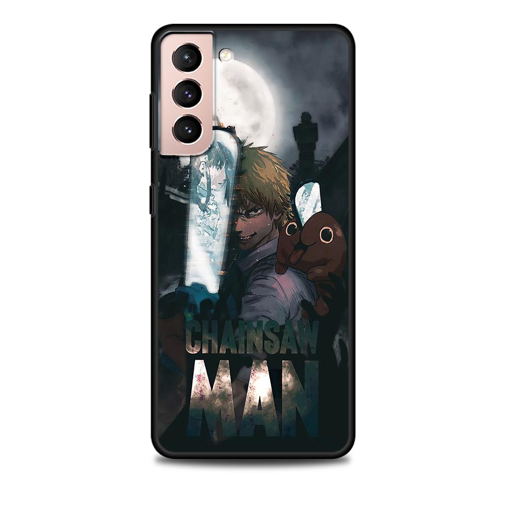 

Милый чехол Chainsaw Man для Samsung Galaxy S22 Ultra Чехол для телефона S21 S20 FE S10 S9 S8 Plus S10e S7 Edge Черный Мягкий Силиконовый Чехол Samsung S22 5G