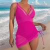2025 European & American Backless Mesh Bikini Swimsuit