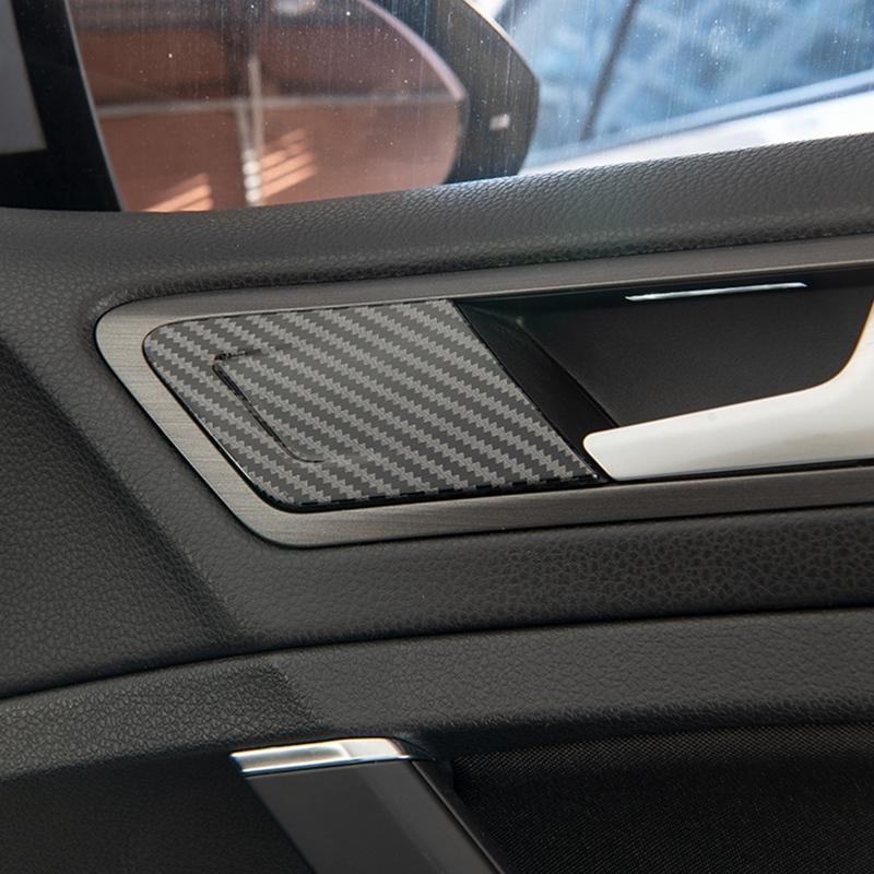 DT08 Car Interior Door Handle Panel Cover Trim for Golf 7 7.5 MK 7 2014- Door Seat Lock Button Panel Carbon Fiber
