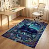 Ethereal Cat Theme Soft Crystal Velvet Rug Custom Name & Text Print Non Slip Floor Rug for Bedroom Living Room