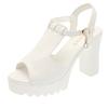 High-heeled sandals women's thick heels 2025 summer new sandals girls Korean version fashionable and sexy sandals women with fish mouth
