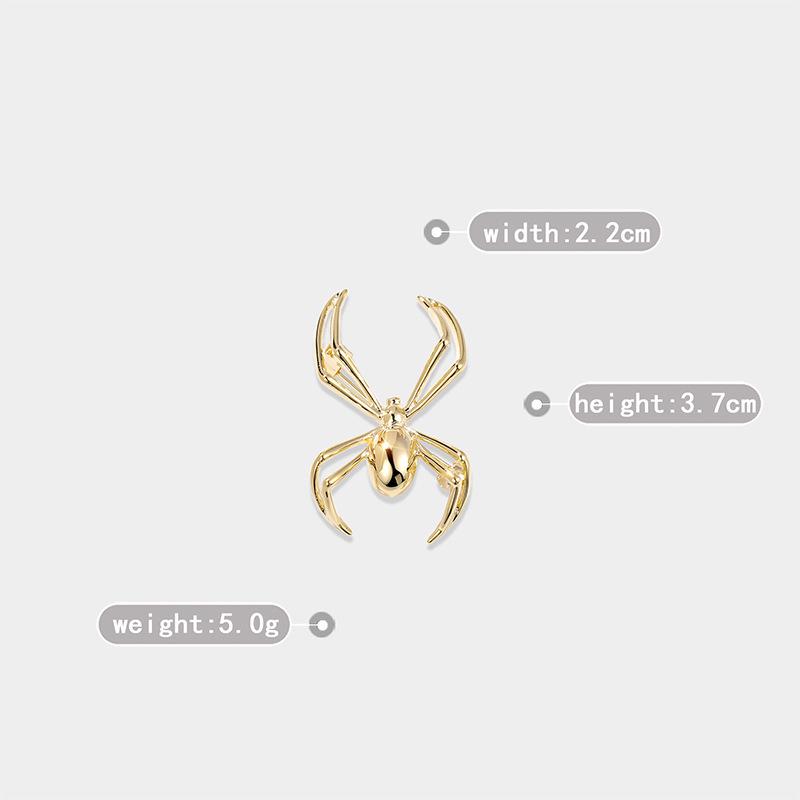European-American Simple Spider Brooch: Stylish Insect Corsage Lapel Pin Accessory