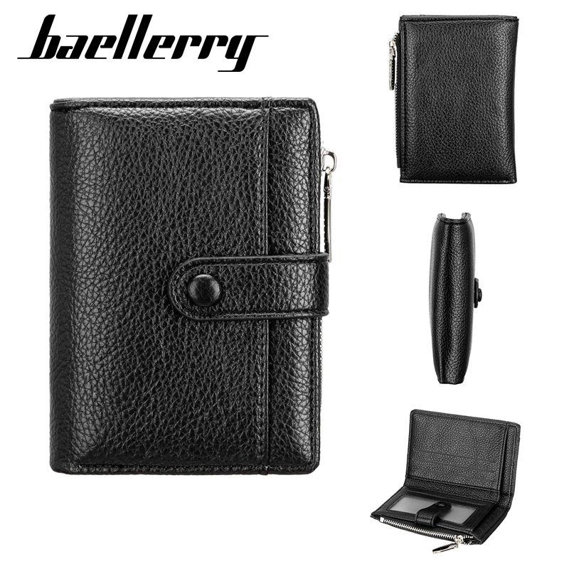 Baellerry Mini Wallets Purse for Men Women Fashion Hasp Short Card Holder Money Pack Coin Purses