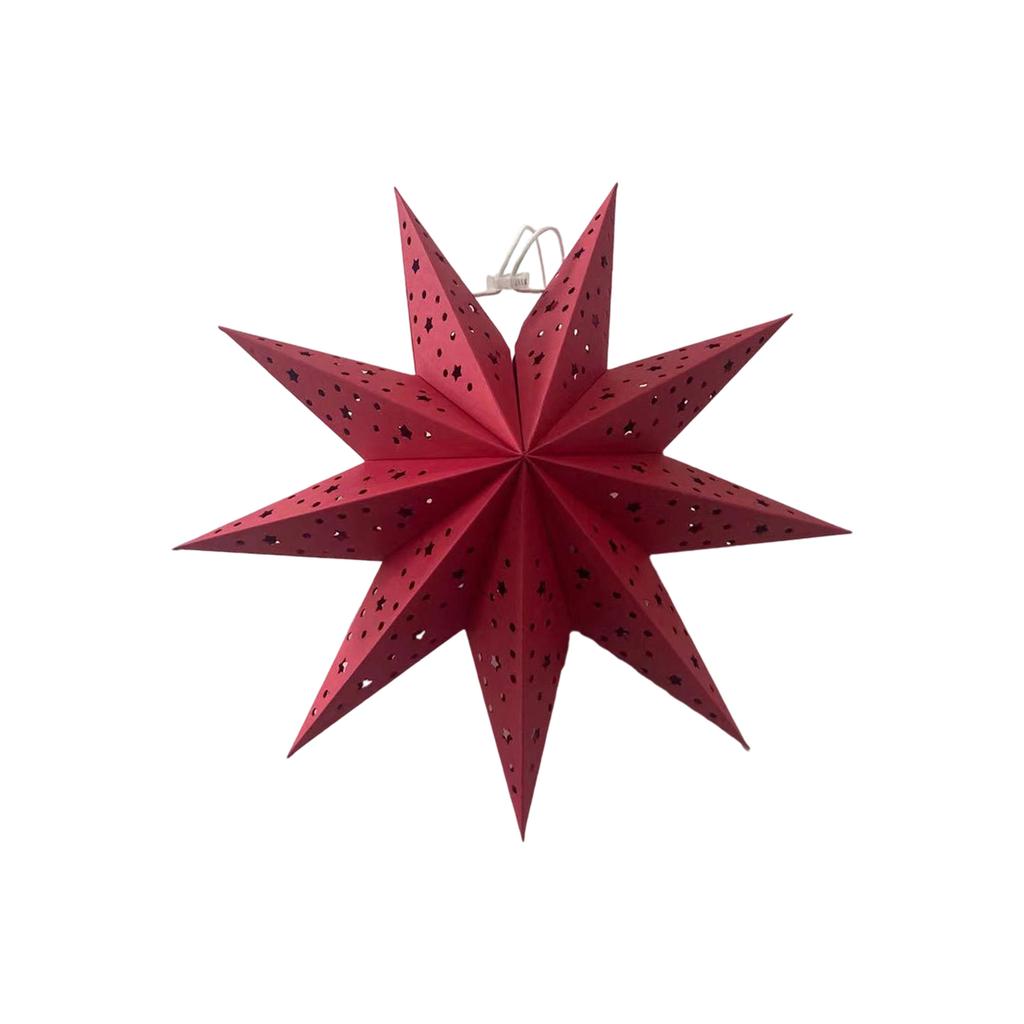 Ne Cornered Paper Star Shaped Lampshade Christmas Hanging Lamp Decoration