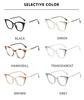 Women's Cat-Eye Prescription Glasses with Spring Hinge, Anti-Blue Light Slimming Design for Larger Faces.