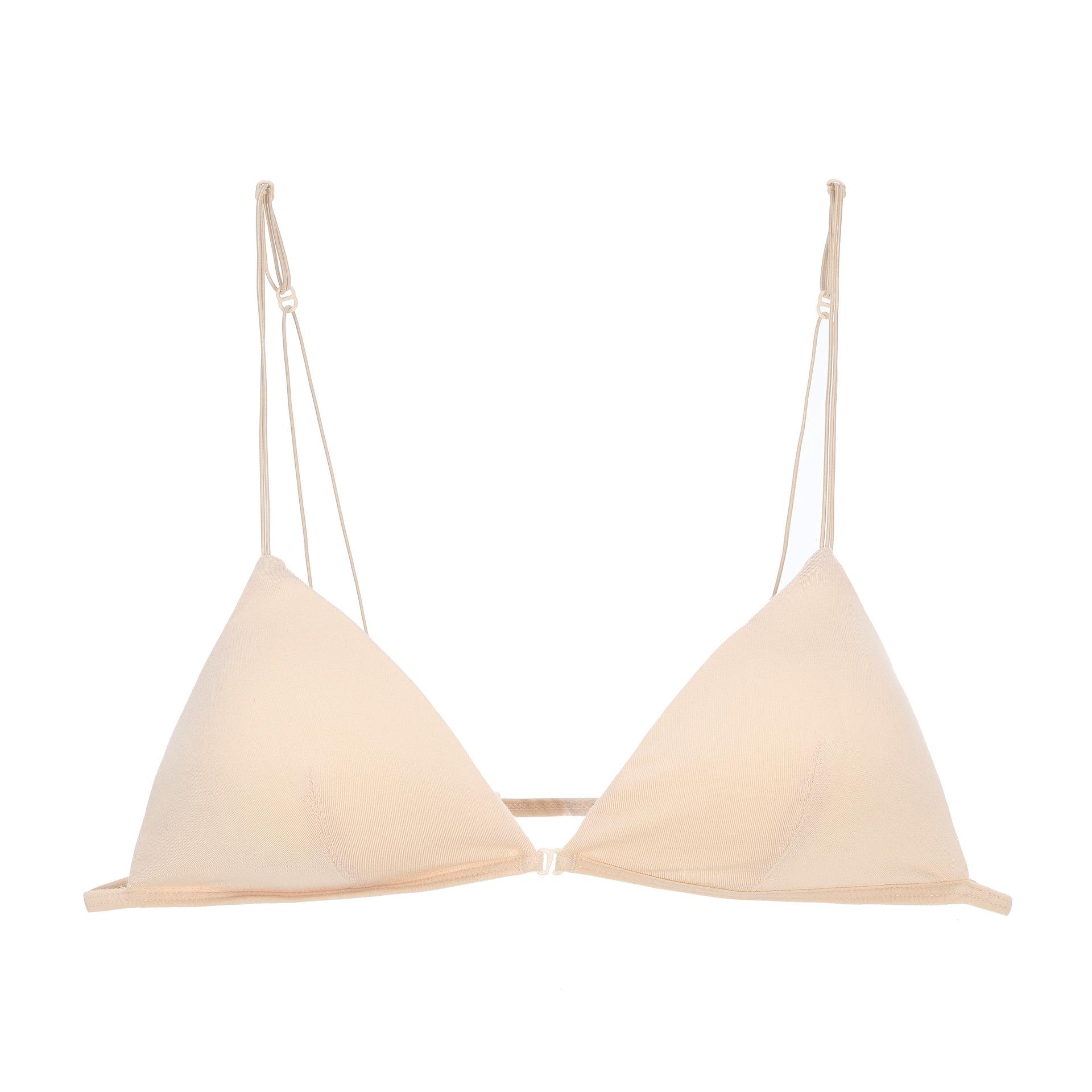 

Бесшовный треугольный бюстгальтер на тонких бретелях с подушечками и застежкой спереди Single Bra XL