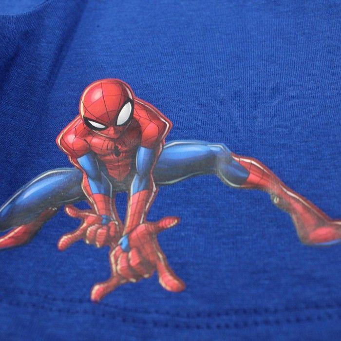 Spiderman blaues T-Shirt- und Short-Set - - Blau
