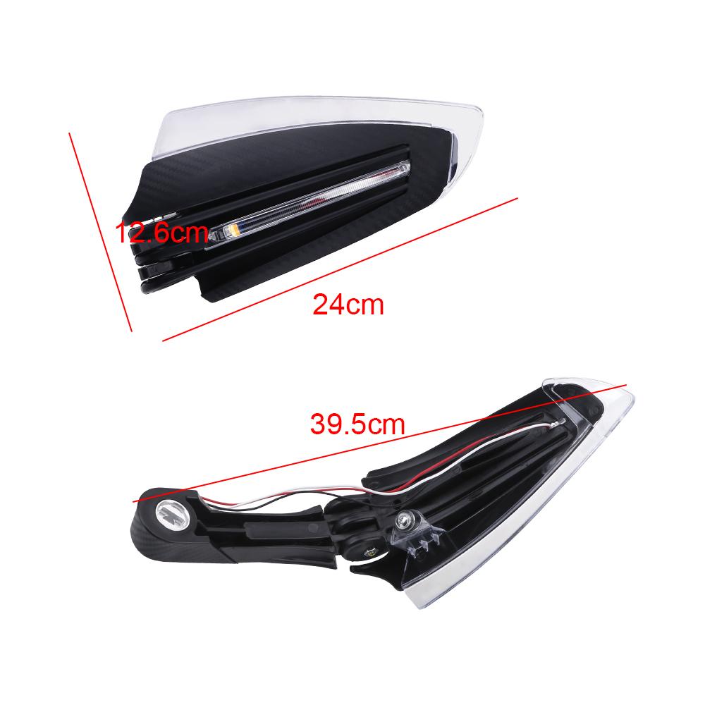 Motorcycle Hand Guards Motorcycle LED Hand Guard Shield with Turn Signal Light Motorcycle Accessories Parts Windproof 22mm 7/8