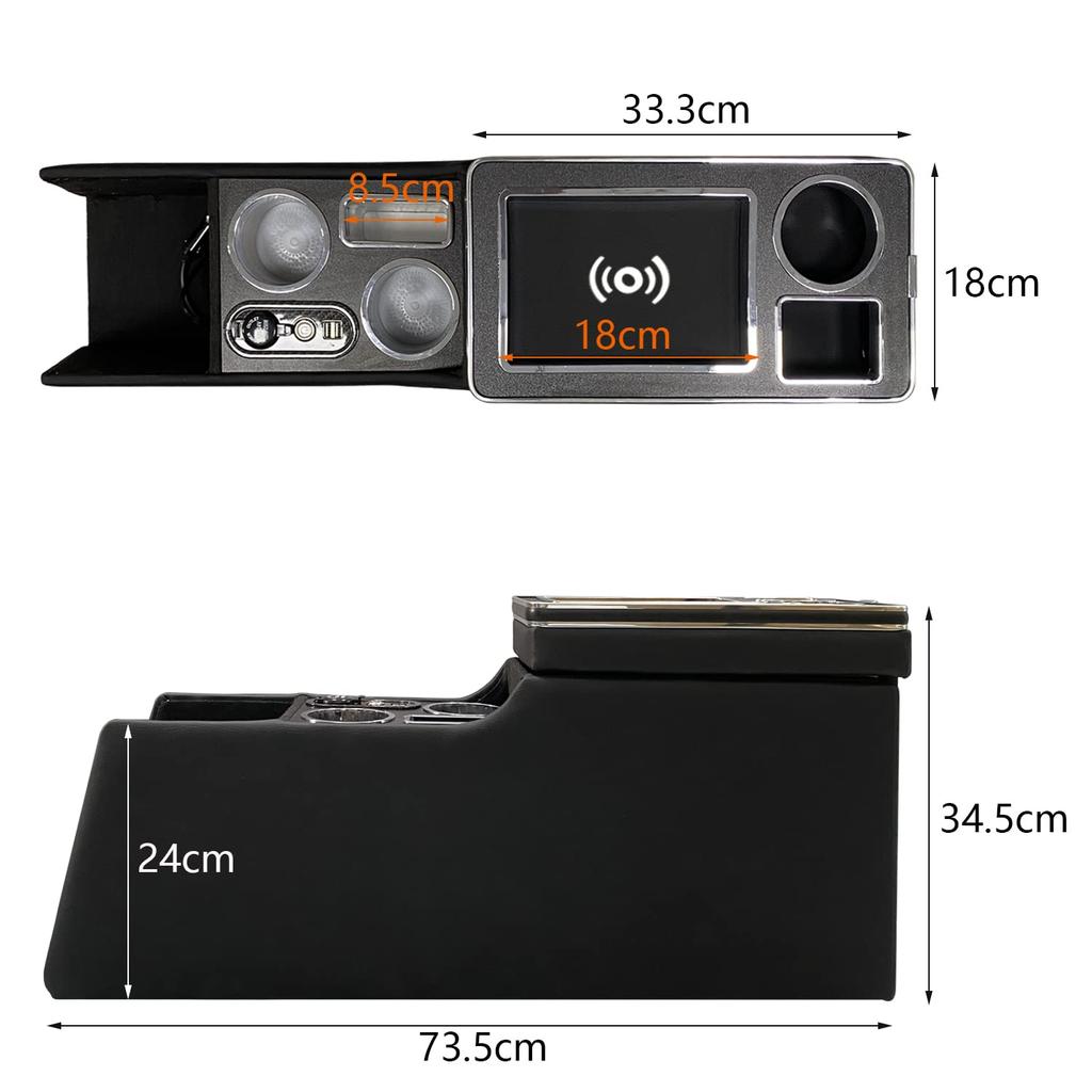 SGALUPA Console Box for Toyota and Armrest Compatible with 80 70 and 60 Series NOAH and Voxy and 80 Series Gasoline Wireless Voxy, Noah, Estima,