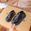 Classic Children's Leather Shoes Simple Black Shoes for Boys Versatile Formal Kids Fashion Girls School Performance Flat Shoes