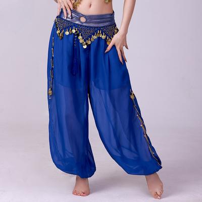Belly Dance Clothes, Bottoms, Sequined Long Pants, Dance Performance Clothes, Dance Pants, Stage Performance Clothes, Dance Clothes, Chiffon Bloomers