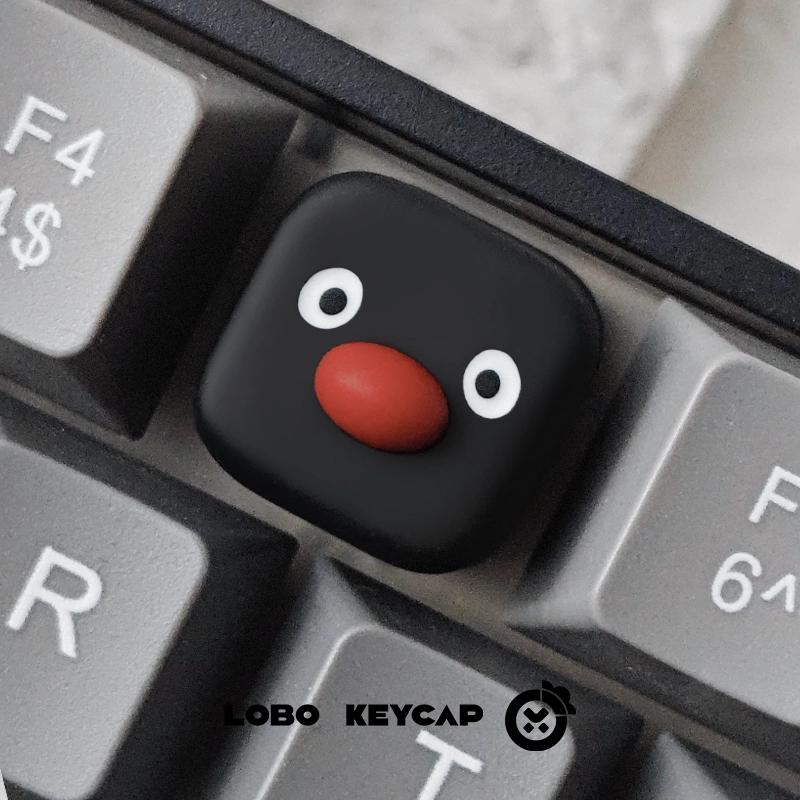 Fun Pingu Series Multiple Expressions Cute Penguin Style Mechanical Keyboard Replace Keycap Resin Material Esc Periphery Gifts