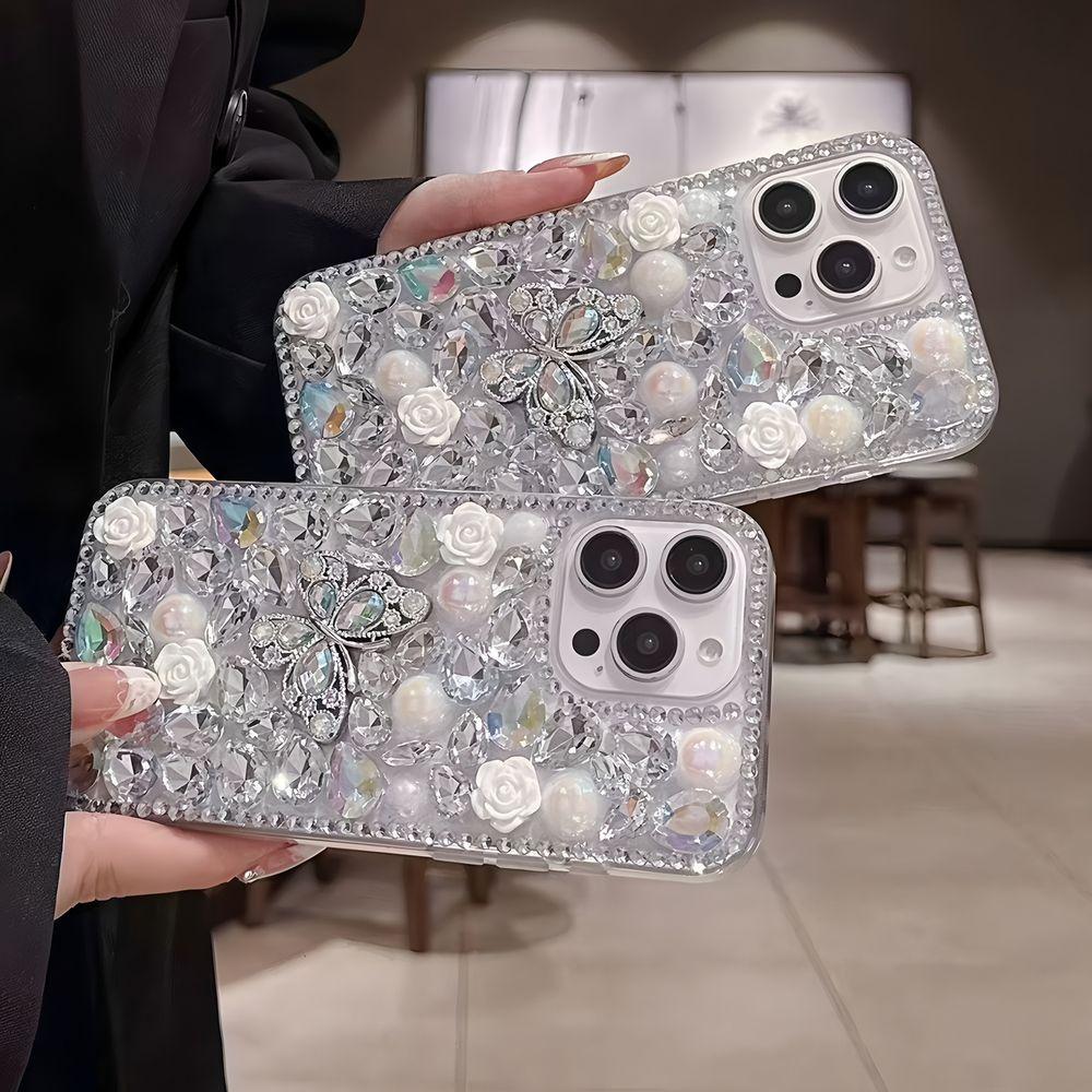 Glitter Bling Crystal Rhinestone Butterfly Phone Case For XiaoMi 15 Ultra 14 Pro 14T 14A Plus 13 Lite 13T 12 12T 12S 12X 5G Cover Gift girl
