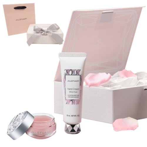 

[Domestic Genuine Product/Gift Set] JILL STUART Lip Balm (Rosies) & Hand Cream (White Floral) Set Cosmetics Birthday Present Gift Shopper Included Gif