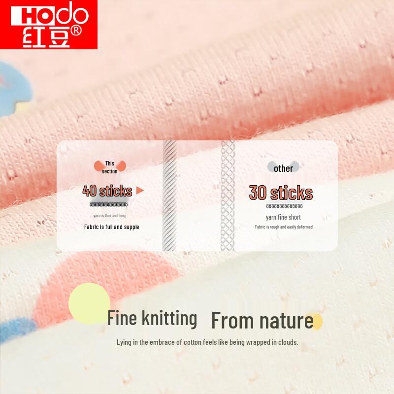 Hongdou Dziewczęce Antybakteryjne Bokserki z Nadrukiem (4-Pack)