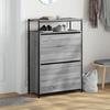 VidaXL Armoire à chaussures sonoma gris 75x34x112 cm bois d'ingénierie 840037