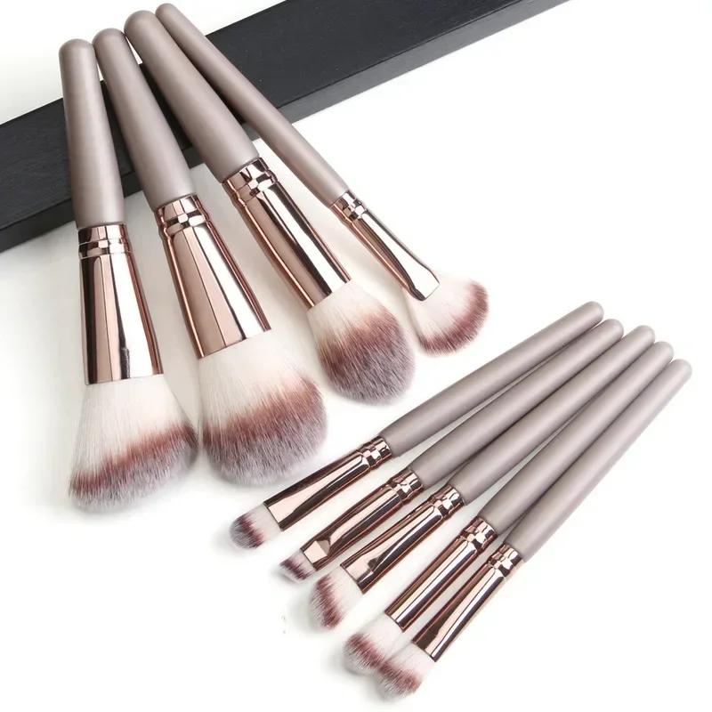 9PCS Makeup Brushes Soft Fluffy for Cosmetics Foundation Rouge Powder Eyeshadow Loose Powder Brushs Blending Makeup Brush Set