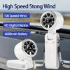 Ventilador Portátil de 4000mAh Vento Forte Ventilador de Mão Ângulo de 180° Recarregável Portátil ao Ar Livre Potente Ventilador Turbo Segurar na Mão