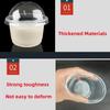 100PCS Pudding Cups Wiht Lids Plastic Boxes Ice-Cream Mousse Dessert Picnic Party Packing Dessert Cups with Lid 250ml/300ml