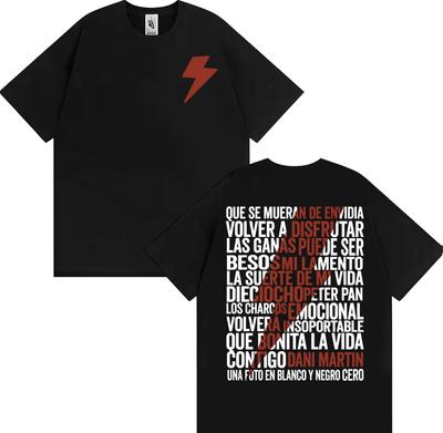 Dani Martin La Montana Rusa Album Merch T Shirt Mens Clothing Harajuku Hip Hop Street Tee Shirt Cotton Loose Oversized Tshirts