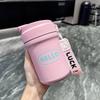 HA 316 Stainless Steel Portable Thermos Mug with Straw & Tea Infuser - Pink 500ml