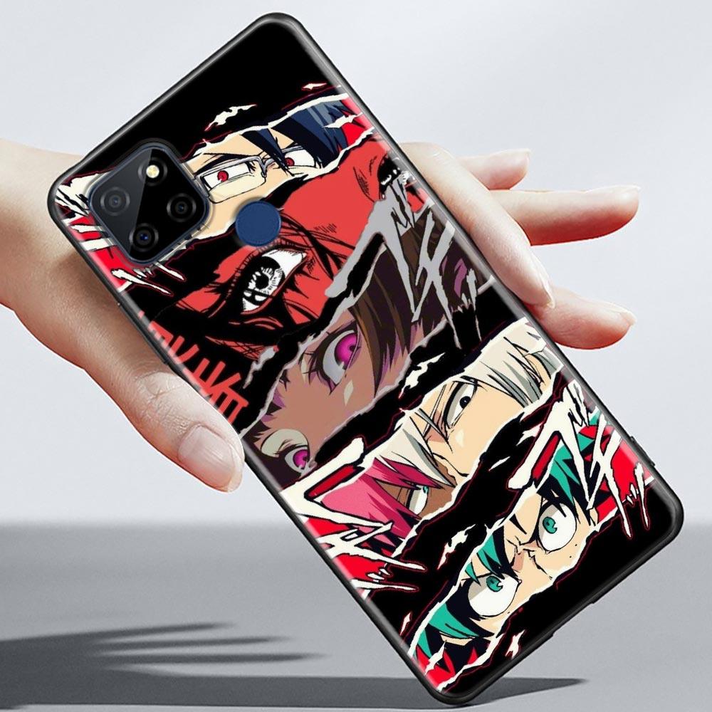 Husa de telefon My Hero Academia Anime pentru OPPO Realme 5 6 7 7i 8 8i 9 9i V25 F9 F17 F19 5G 4G Pro Narzo Speed, funda neagră moale