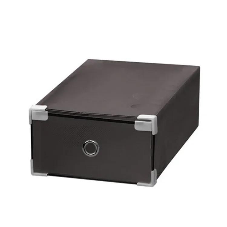 Clear Storage Organizer for Home - Foldable Plastic Thicken Crate, Clothes and Shoes Drawers, Save Space Accessories