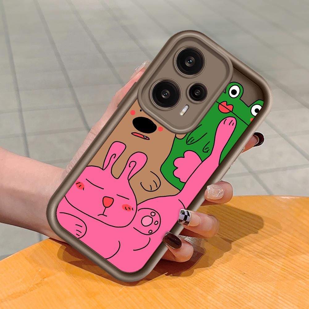 

Мягкий силиконовый квадратный чехол с рисунком лестницы для телефона, полное покрытие, противоударный защитный резиновый чехол для камеры для Xiaomi Redmi Xiaomi 12T коричневый