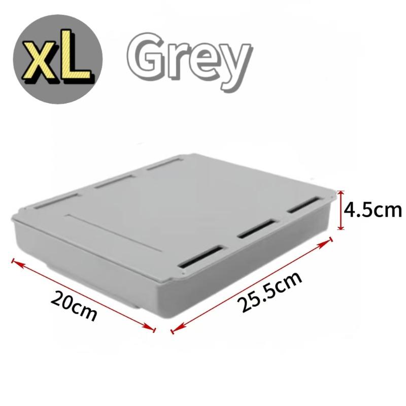 Self Stick Drawer Type Storage Box Under Desk Punch Free Desktop Organizer Invisible Office Stationery Sundries Storage Drawer