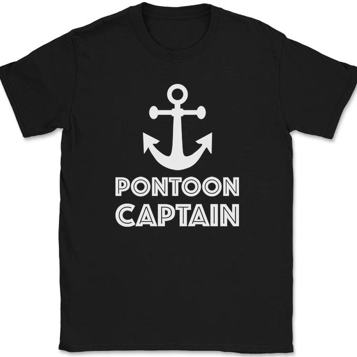 

Pontoon Captain T-Shirt Funny Boat Lake Vacation Weekend Tee M