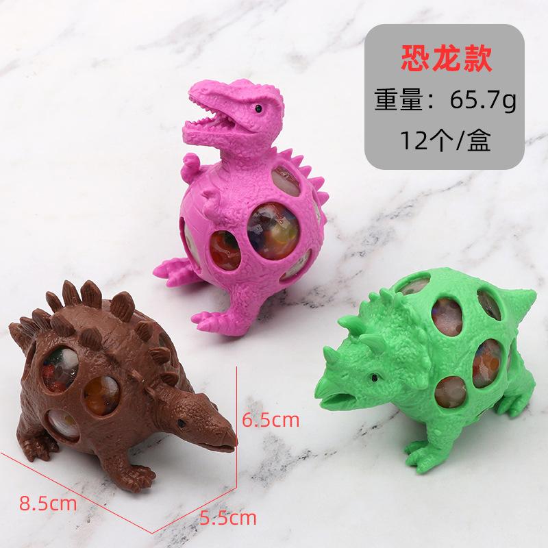 Dinosaur Stress Ball Toy, Random Color Assortment for Kids and Adults