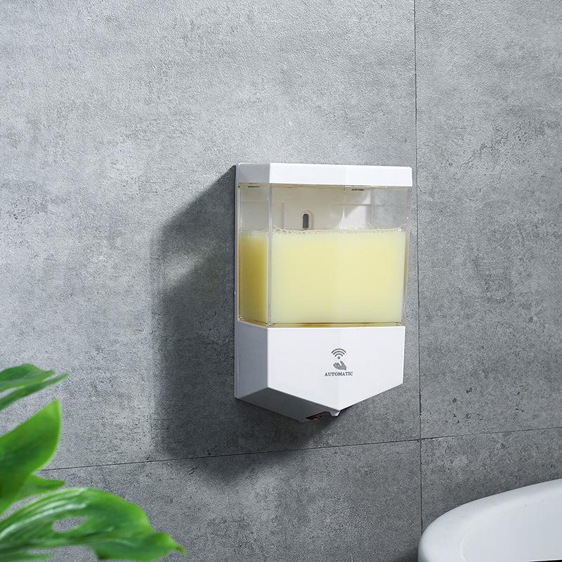 HLK High Quality ABS Drill-Free Automatic Sensor Touchless Wall-Mounted Battery Powered Soap Dispenser Liquid Foam Soap Hotel